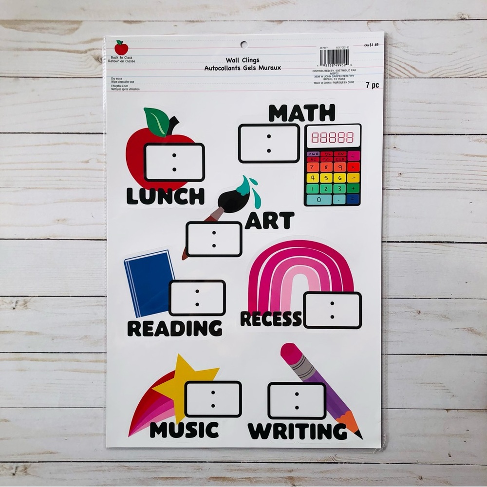 Classroom Subject Wall Clings Poster